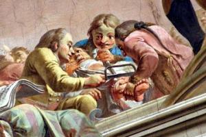 Amputáció, nem a csatamezőn, nem is a lőpormalomban, hanem a freskón, méghozzá szépruhában, nagy fűrésszel