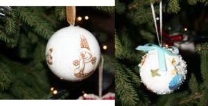 Könnyed hógolyók feldíszítve (nem olvadnak!)