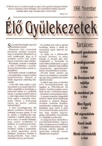 Élő Gyülekezetek I. évfolyam 1. szám (1998)