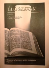 Az Élő szavak legutóbbi száma